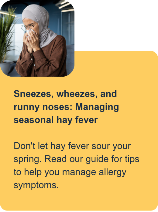 Managing seasonal hay fever