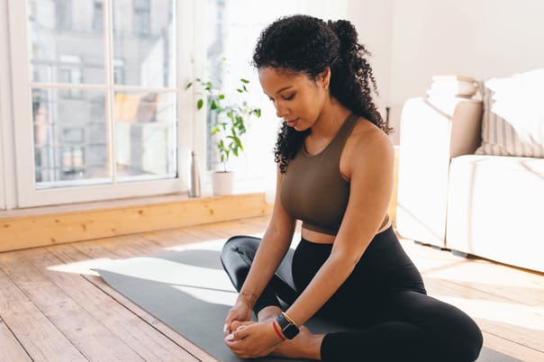 Woman stretching