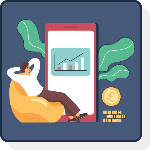 Illustration of person investing