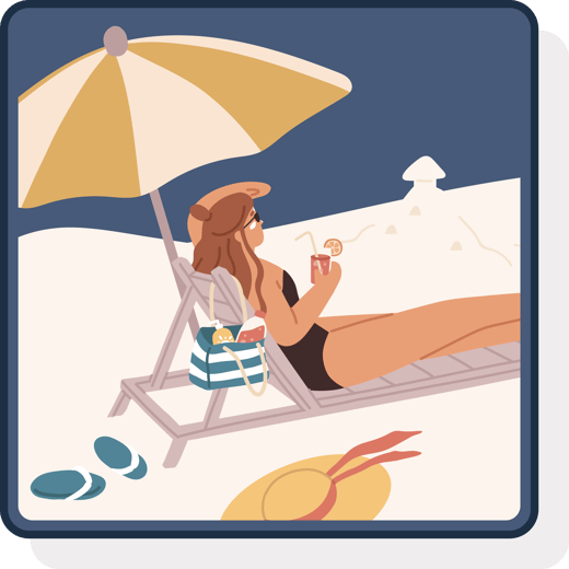 Sun safety illustration