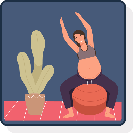 Exercise during pregnancy illustration