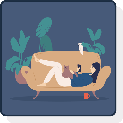 Person relaxing illustration