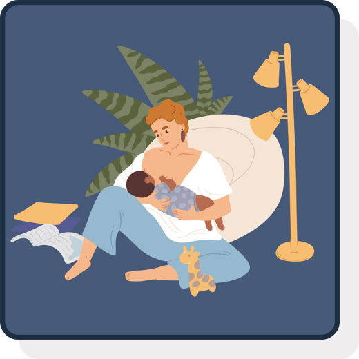 Breastfeeding support illustration