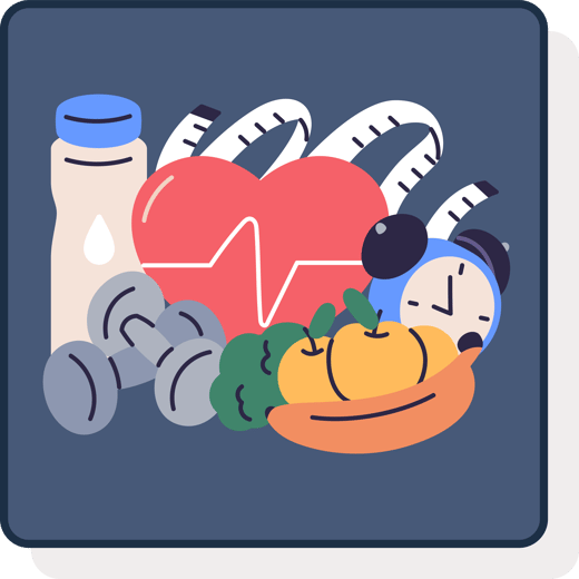 Illustration of healthy items